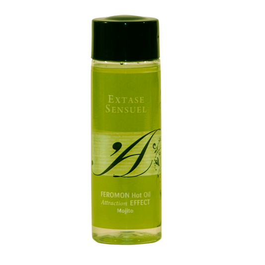 EXTASE SENSUAL - HUILE DE MASSAGE EFFET CHALEUR AUX PHÉROMONES MOJITO 100 ML