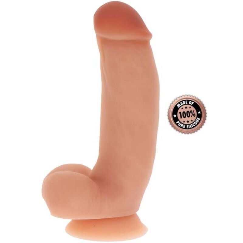 GET REAL - GODE EN SILICONE DE 18 CM AVEC TESTICULES NATURELS