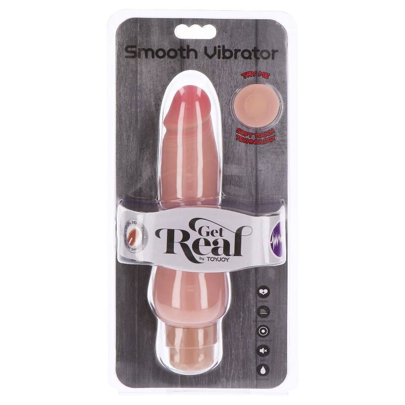 GET REAL - VIBRATEUR NATUREL DOUX À DOUBLE DENSITÉ