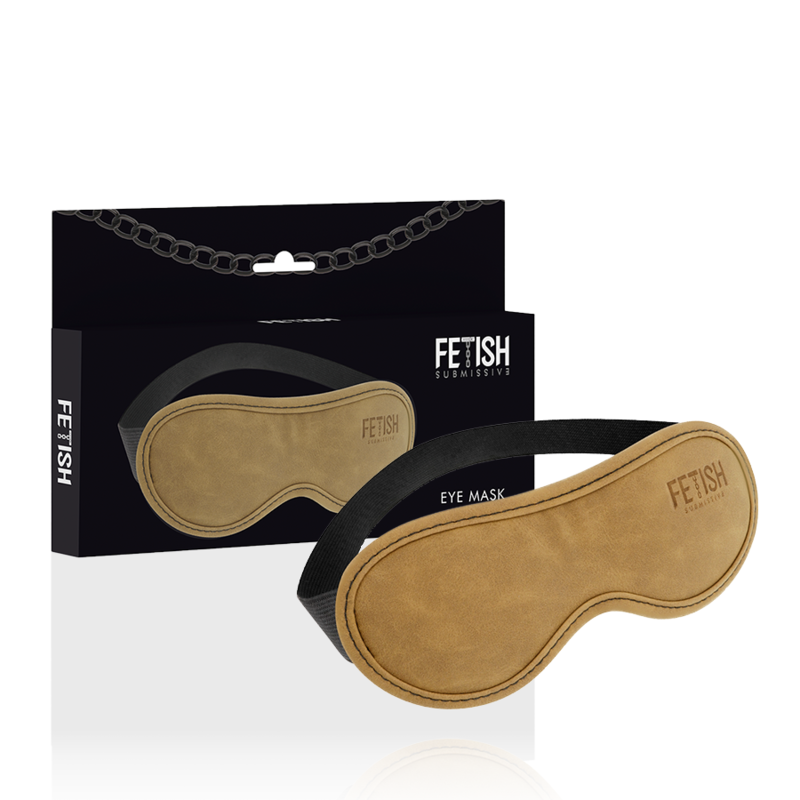 FETISH SUBMISSIVE ORIGIN - MASQUE POUR LES YEUX EN CUIR VEGAN AVEC DOUBLURE EN NÉOPRÈNE