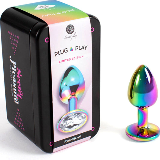 SECRETPLAY - PLUG ANALÉTIQUE EN MÉTAL MULTICOLORE TAILLE S 7 CM