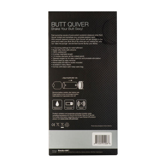 ROCKS-OFF - STIMULATEUR DE POINT P BUTT QUIVER 7 VITESSES NOIR