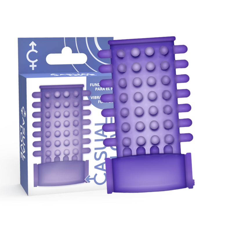 CASUAL LOVE - VIBRATEUR LILAS AVEC ANNEAU DE COUVERTURE DE PÉNIS