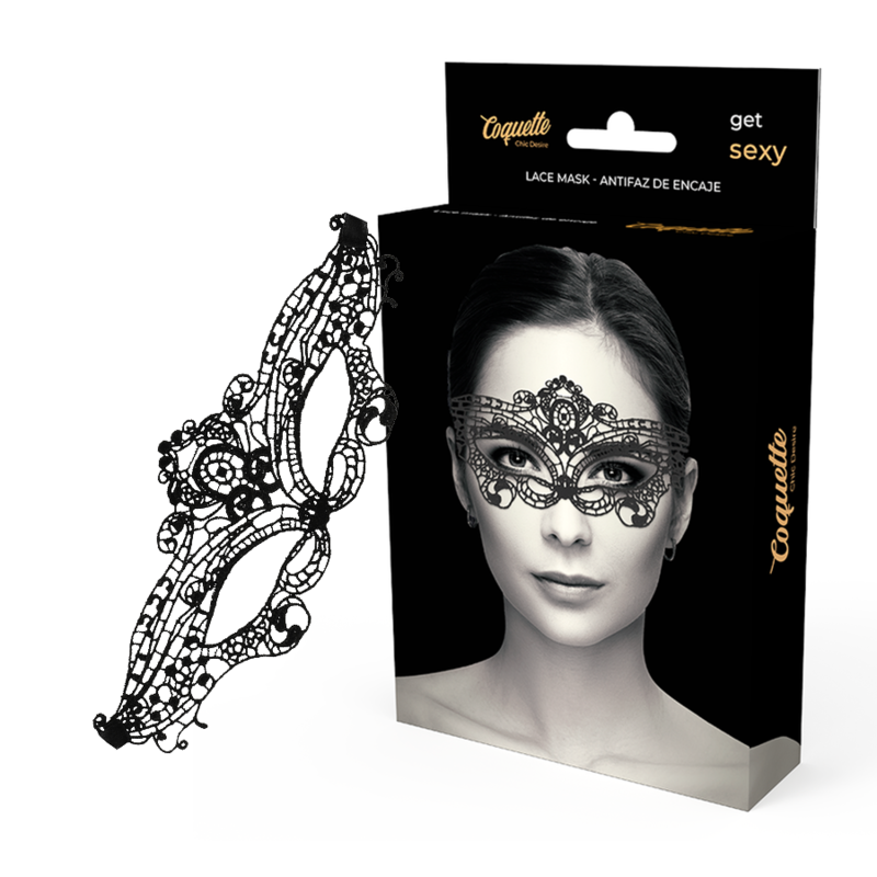 COQUETTE CHIC DESIRE - MASQUE EN FINE DENTELLE NOIRE