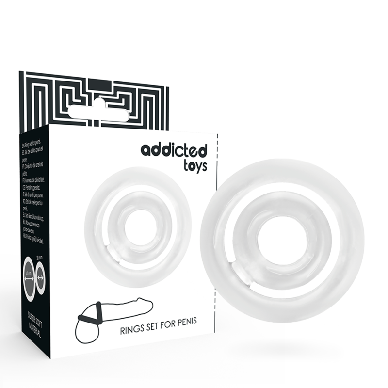 ADDICTED TOYS - ENSEMBLE D'ANNEAUX PÉNIS TRANSPARENTS POTENZ