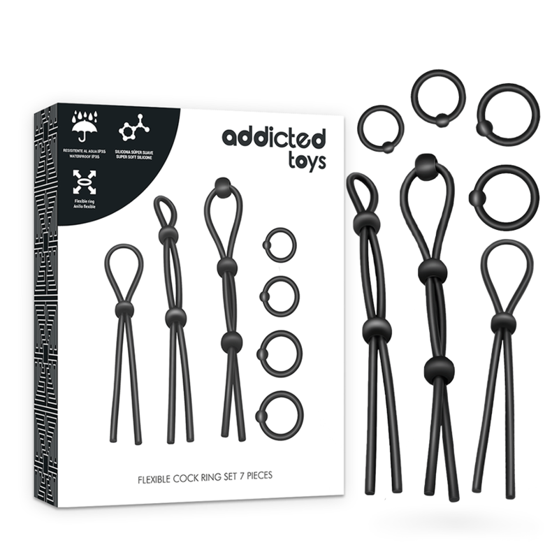 ADDICTED TOYS - KIT DE 7 ANNEAUX SOUPLES EN SILICONE