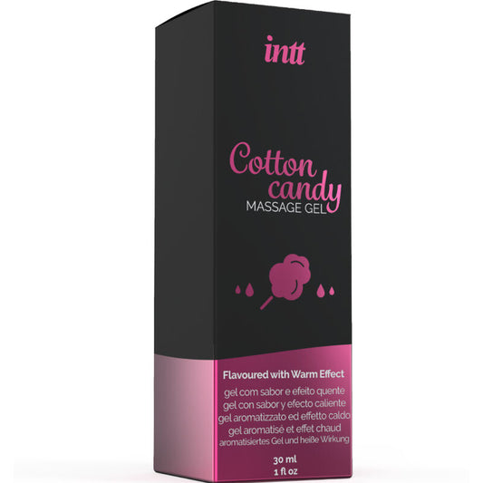 INTT MASSAGE & ORAL SEX - Gel de massage au goût de barbe à papa avec effet chauffant
