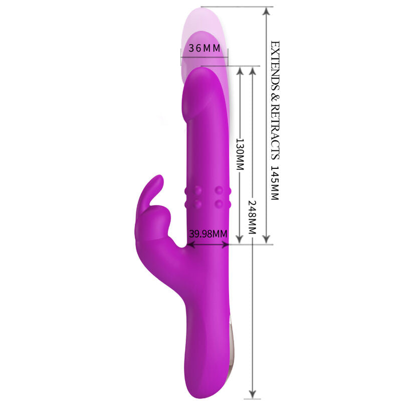 PRETTY LOVE - VIBRATEUR REESE'S AVEC PULPE ROTATIVE VIOLET