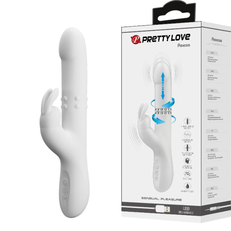 PRETTY LOVE - VIBRATEUR ROTATIF ARGENTÉ DE REESE