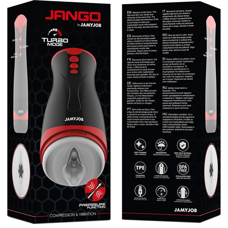 JAMYJOB - MASTURBATEUR VIBRANT ET À PRESSION JANGO