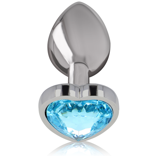 INTENSE - PLUG ANAL EN MÉTAL ALUMINIUM COEUR BLEU TAILLE M