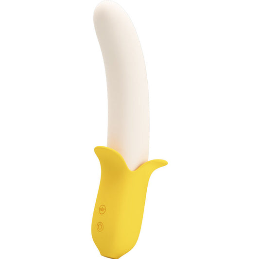 PRETTY LOVE - BANANA GEEK SUPER POWER 7 VIBRATIONS HAUT ET BAS SILICONE NOIR