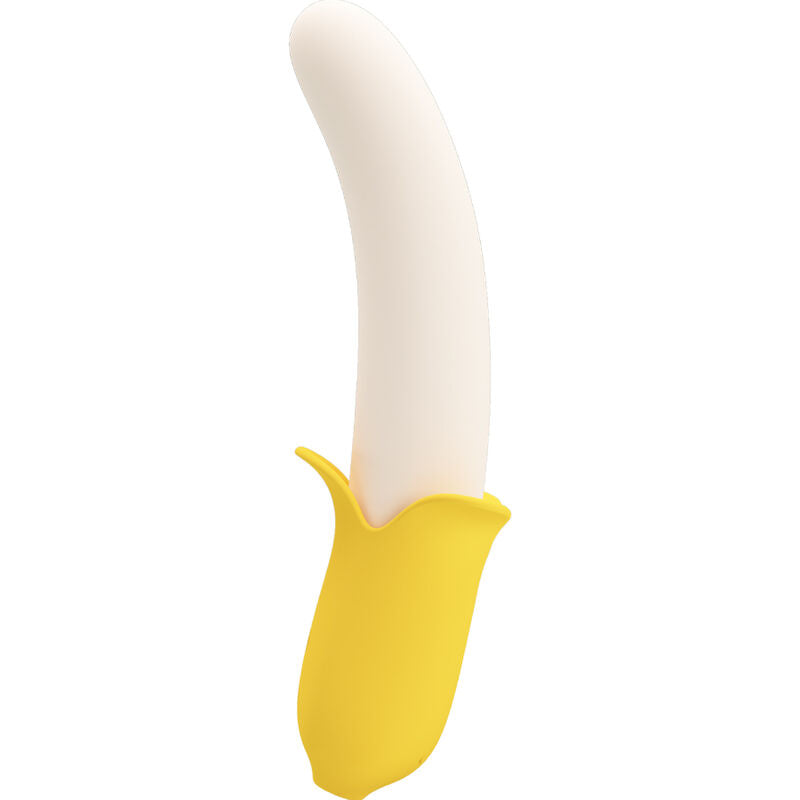 PRETTY LOVE - BANANA GEEK SUPER POWER 7 VIBRATIONS HAUT ET BAS SILICONE NOIR