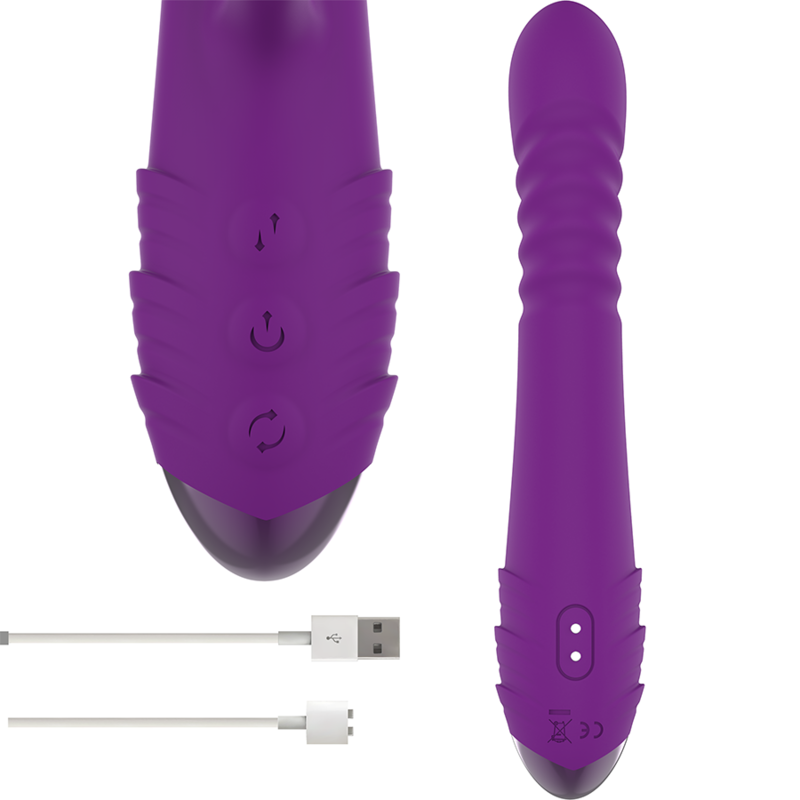 INTENSE - IGGY MULTIFUNCTIONAL RECHARGEABLE UP & DOWN VIBRATOR WITH CLITORIS STIMULATOR PURPLE