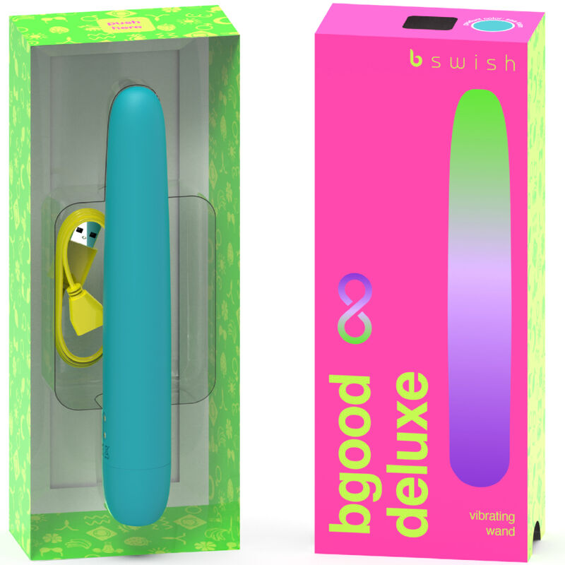 B SWISH - BGOOD INFINITE DELUXE VIBRATEUR RECHARGEABLE EN SILICONE BLEU