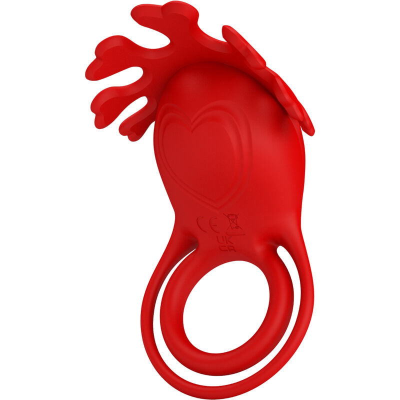 PRETTY LOVE - RUBEN ANNEAU VIBRANT 7 VIBRATIONS SILICONE ROUGE