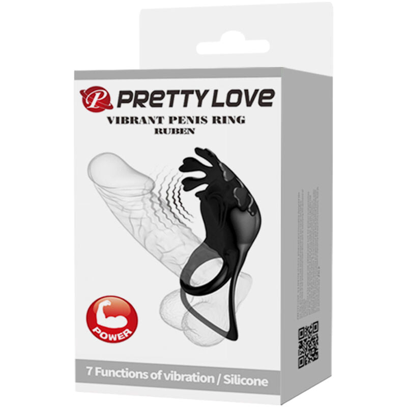 PRETTY LOVE - RUBEN BAGUE VIBRANTE 7 VIBRATIONS SILICONE NOIR