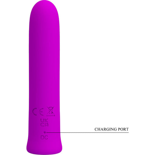 PRETTY LOVE - CURTIS MINI VIBRATEUR SUPER PUISSANT 12 VIBRATIONS SILICONE VIOLET