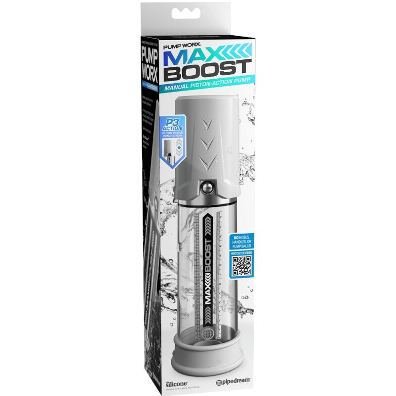 PUMP WORX - POMPE D'ÉRECTIFICATION MAX BOOST BLANCHE