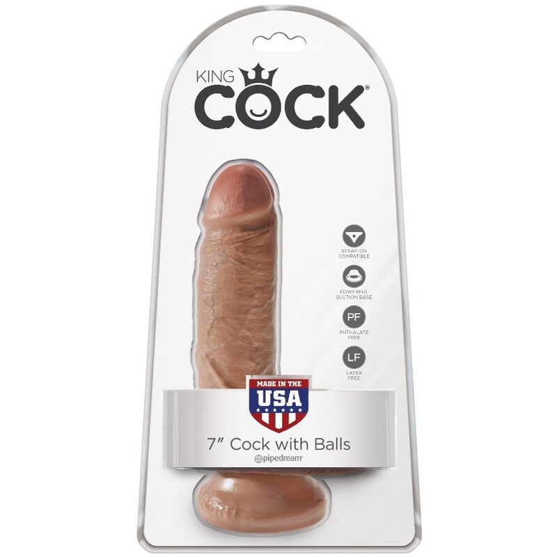 KING COCK - PÉNIS RÉALISTE AVEC TESTICULES 13,2 CM CANDY