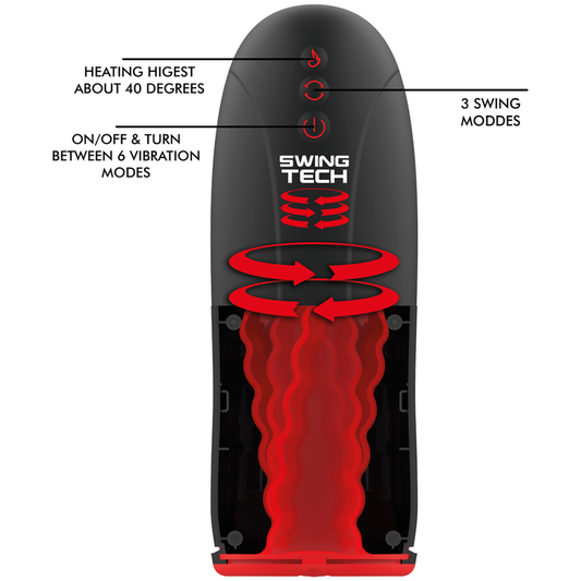 JAMYJOB - MASTURBATEUR SWING-R À CHALEUR, OSCILLATION ET VIBRATION