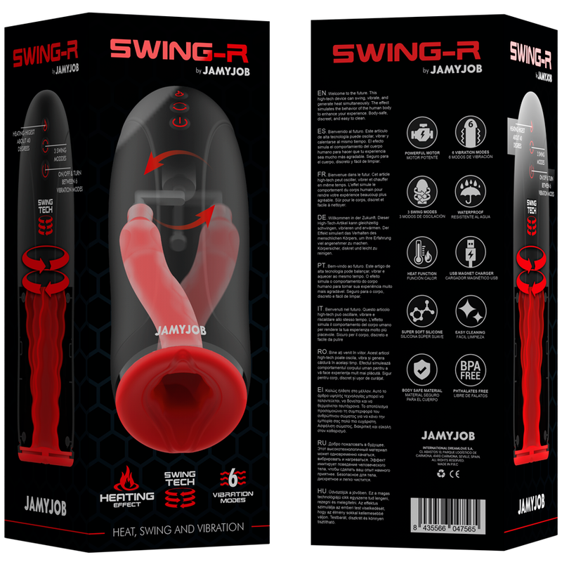 JAMYJOB - MASTURBATEUR SWING-R À CHALEUR, OSCILLATION ET VIBRATION
