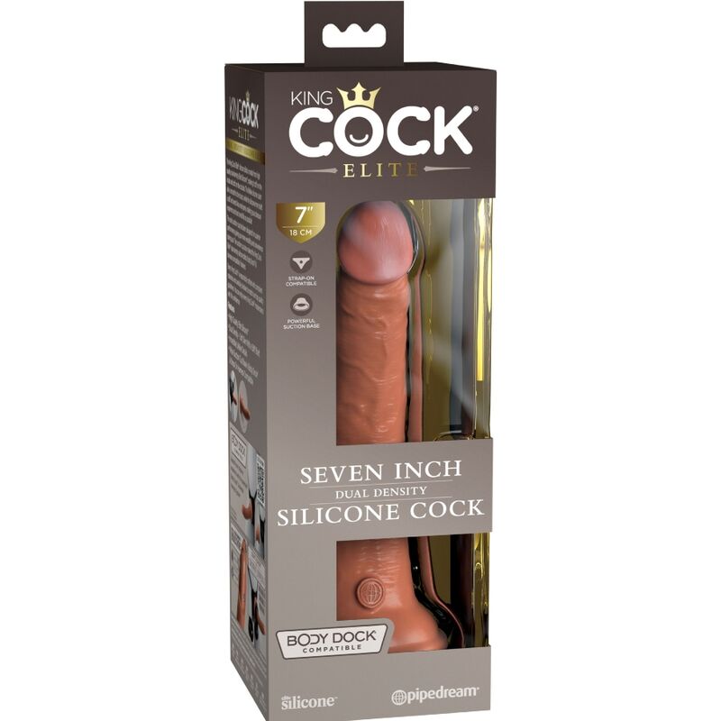 KING COCK - GODE RÉALISTE EN SILICONE ÉLITE 17,8 CM CANDY