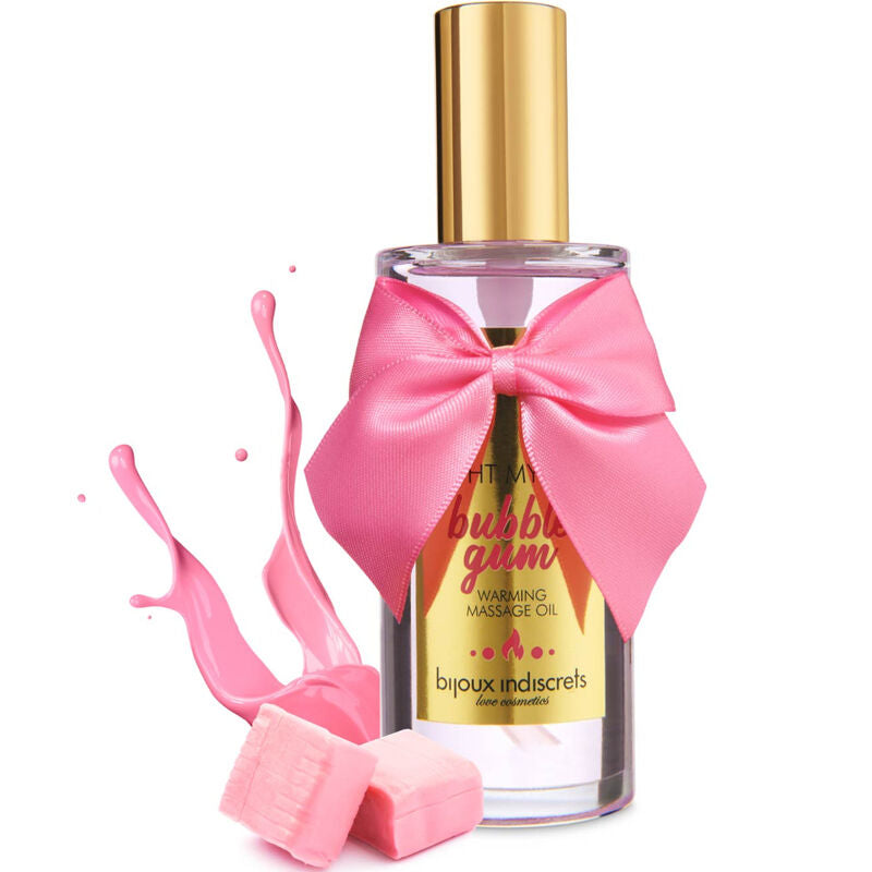 BIJOUX - INDISCRETS LIGHT MY FIRE HUILE DE MASSAGE EFFET CHALEUR SAVEUR BUBBLE GUM