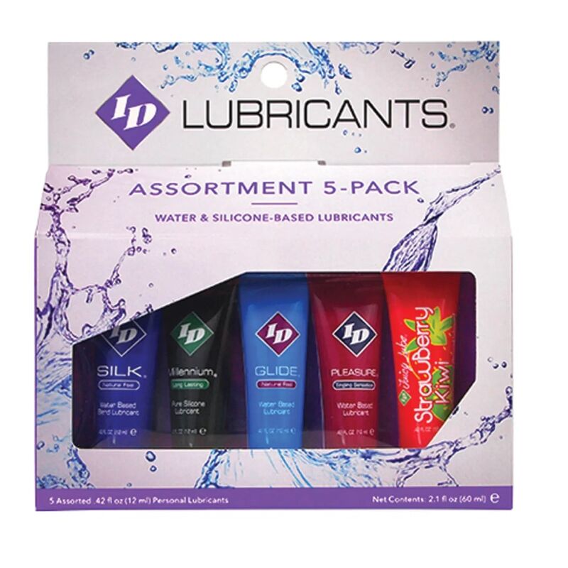 ID JUICY LUBE - ASSORTIMENT DE 5 TUBE DE LUBRIFIANT 12 ML