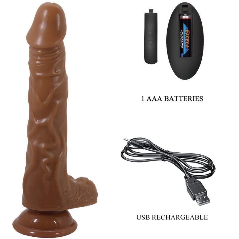BAILE - BODACH VIBRATEUR RÉALISTE AVEC TÉLÉCOMMANDE À VENTOUSE