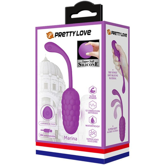 PRETTY LOVE - ŒUF VIBRANT RECHARGEABLE TEXTURÉ VIOLET MARIN