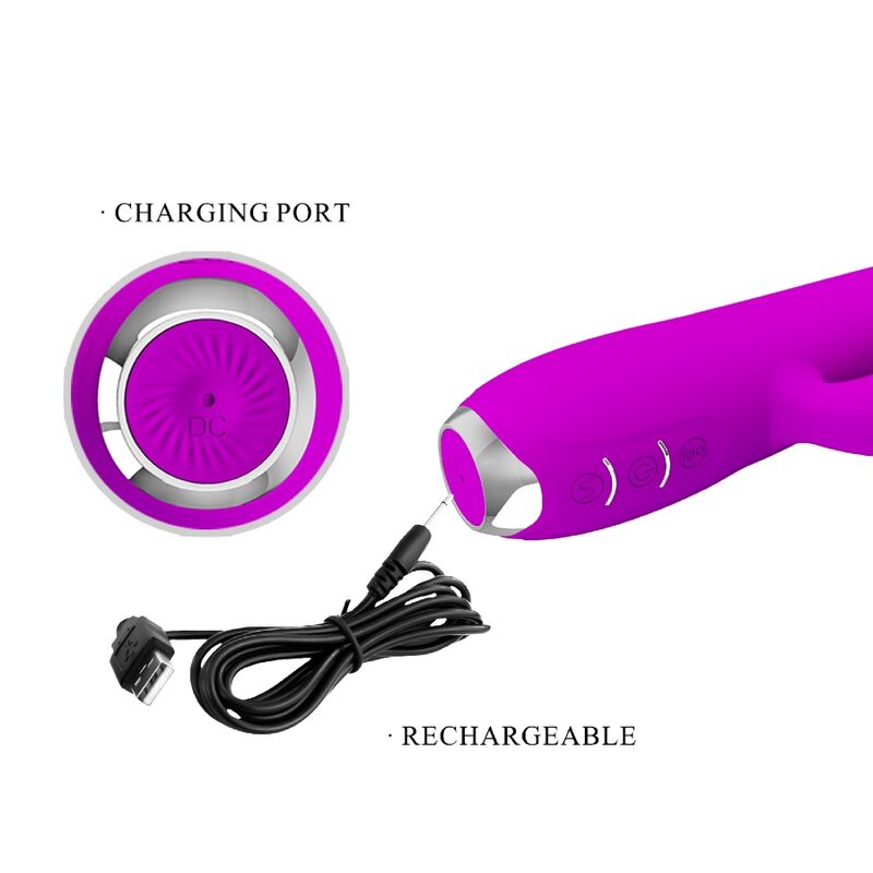 PRETTY LOVE - REGINA RECHARGEABLE VIBRATOR-SUCTION GEL PURPLE