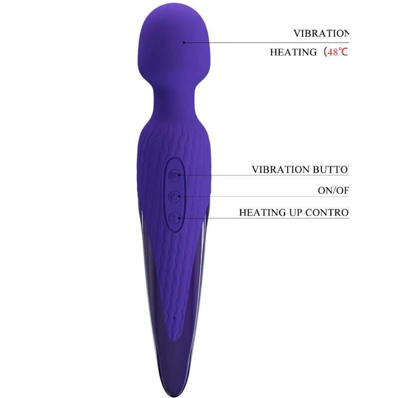 PRETTY LOVE - ANTONY YOUTH VIBRATING WAND WITH VIOLET HEAT EFFECT