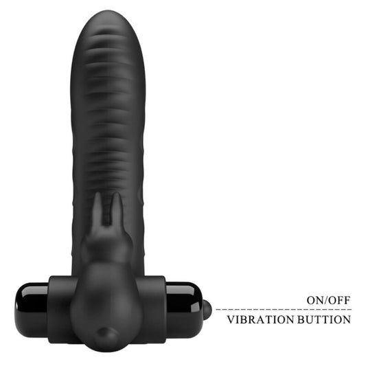 PRETTY LOVE - MANCHON DE DOIGT VIBRANT VANCE BLACK RABBIT