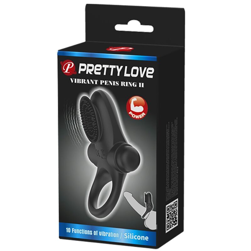 PRETTY LOVE - VIBRATING PENIS RING II BLACK