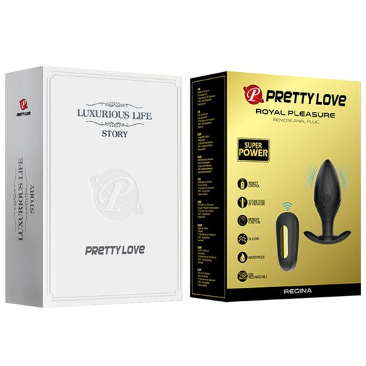 PRETTY LOVE - PLUG ANAL VIBRANT RECHARGEABLE REGINA BLACK