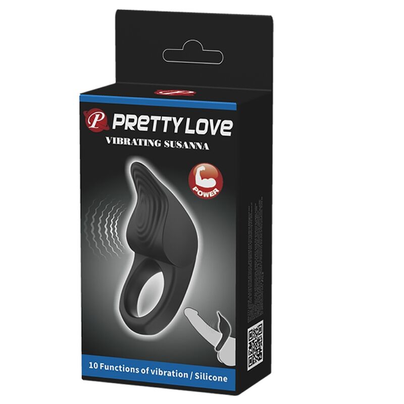 PRETTY LOVE - ANNEAU PÉNIS VIBRANT SUSANNA BLACK