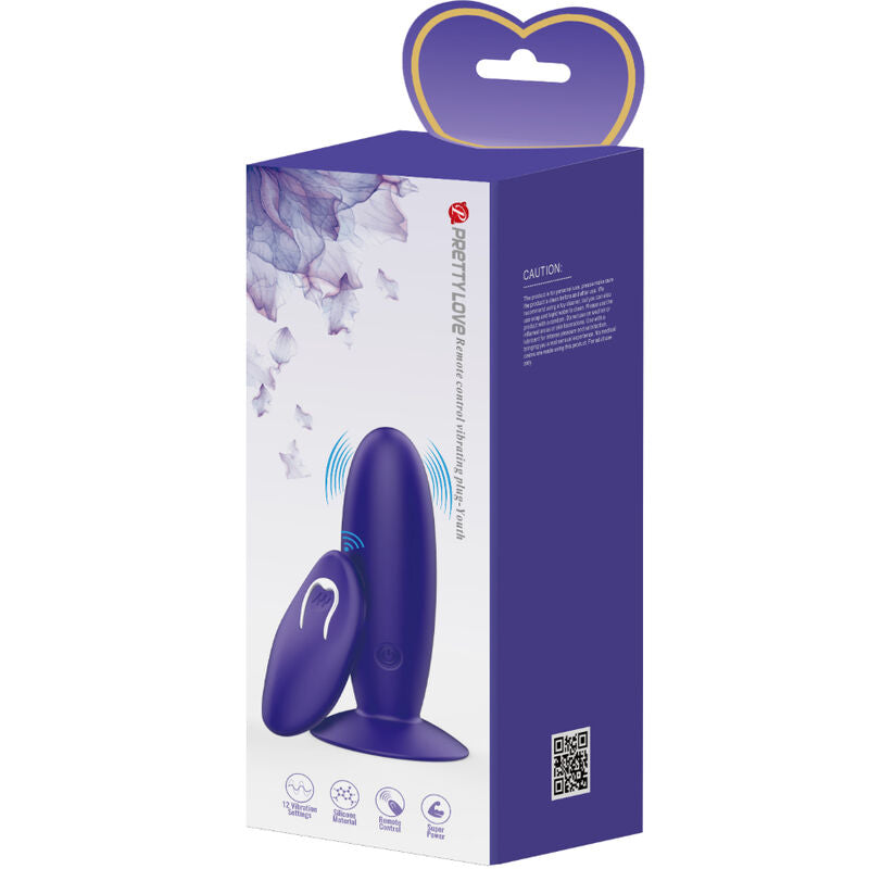 PRETTY LOVE - YOUTH PLUG VIBRATEUR ANAL TÉLÉCOMMANDÉ VIOLET