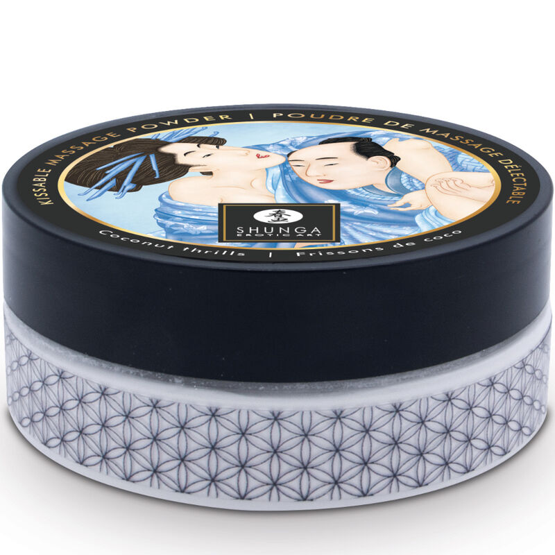 SHUNGA - KIT DE POUDRE DE MASSAGE À LA NOIX DE COCO COMESTIBLE