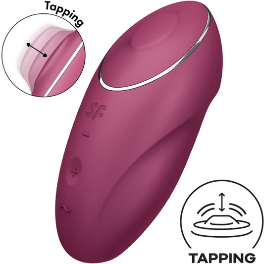 SATISFYER - TAP & CLIMAX 1 VIBRATEUR ROUGE À POSER
