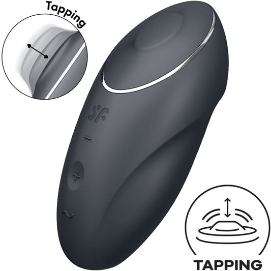 SATISFYER - TAP & CLIMAX 1 VIBRATEUR ROUGE À POSER