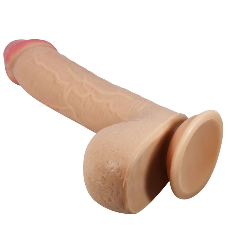 PRETTY LOVE - SÉRIE SLIDING SKIN GODE RÉALISTE AVEC VENTOUSE PEAU GLISSANTE NATURELLE 23,4 CM