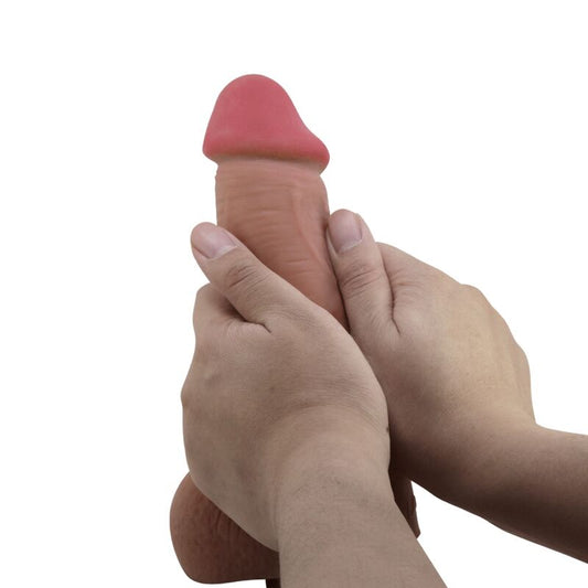 PRETTY LOVE - SÉRIE SLIDING SKIN GODE RÉALISTE AVEC VENTOUSE MULATO SLIDING SKIN 23,4 CM
