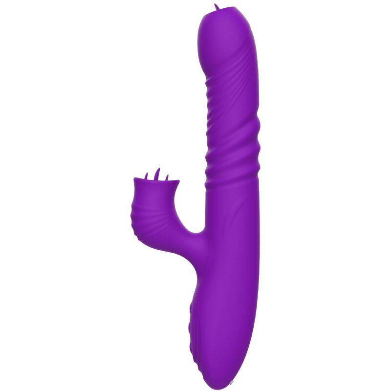 ARMONY - FULLY GSPOT RABBIT VIBRATOR WITH STIMULATING TONGUE, VIOLET HEAT EFFECT