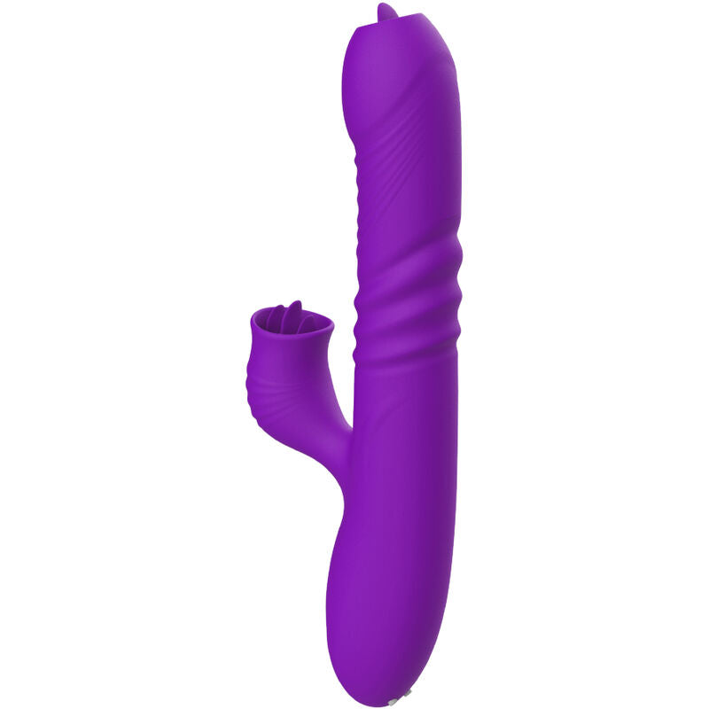 ARMONY - FULLY GSPOT RABBIT VIBRATOR WITH STIMULATING TONGUE, VIOLET HEAT EFFECT