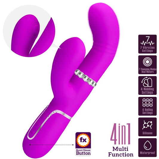 PRETTY LOVE - VIBRATEUR POINT G MULTIFONCTION FUCHSIA