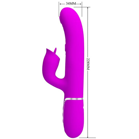 PRETTY LOVE - VIBRATEUR LAPIN AVEC LÉCHAGE FUCHSIA