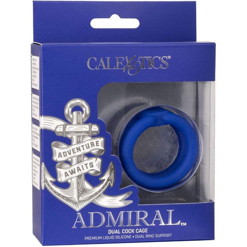 CALEXOTICS - CAGE À PÉNIS DOUBLE ADMIRAL BLEU