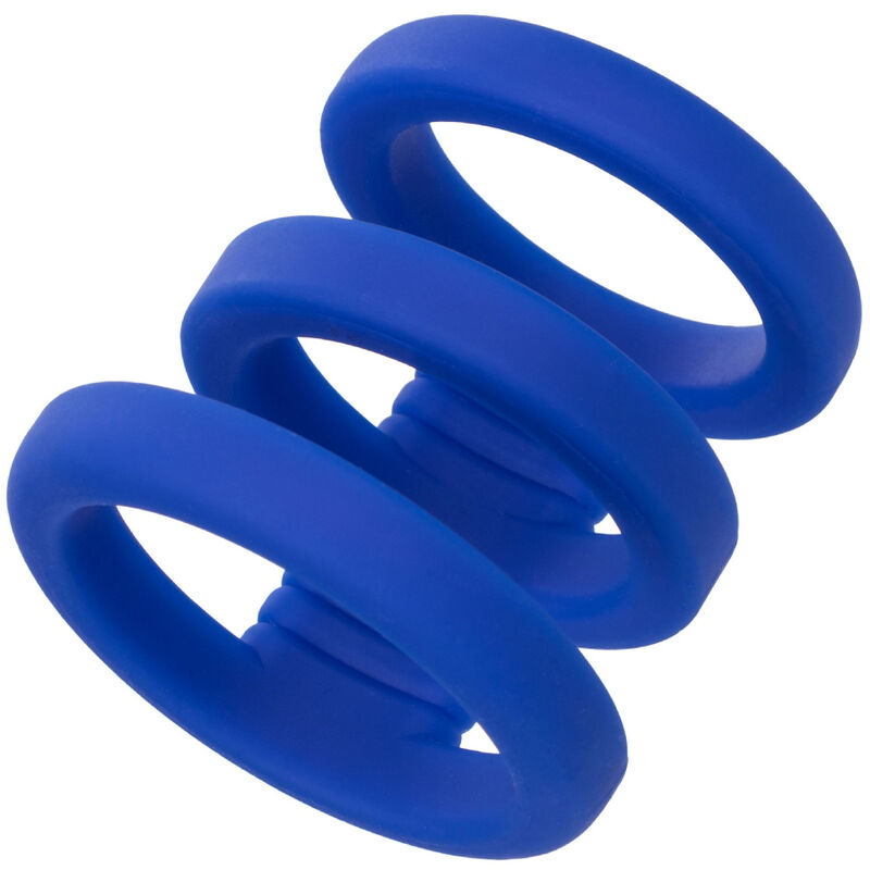 CALEXOTICS - CAGE À PÉNIS TRIPLE ADMIRAL BLEU