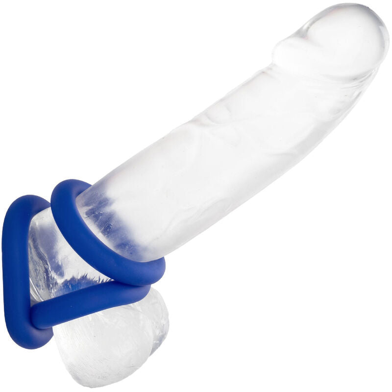 CALEXOTICS - ENSEMBLE DE 3 ANNEAUX PÉNIS BLEU AMIRAL